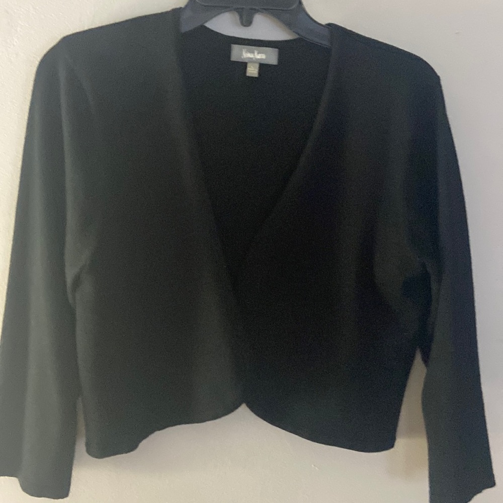 Neiman Marcus Black Sweater Bolero.  Size L